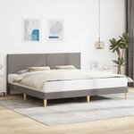 vidaXL Cadre de lit avec tête de lit Taupe 180 x 200 cm Tissu