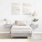 vidaXL Cadre de lit sans matelas sonoma gris 75x190 cm