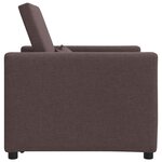 vidaXL Canapé Lit Simple Marron foncé 90 x 165 x 87 cm tissu