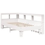 vidaXL Lit bibliothèque sans matelas blanc 100x200 cm bois pin massif