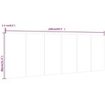 vidaXL Tête de lit murale Blanc 240x1 5x80 cm Bois d'ingénierie