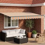 vidaXL Auvent rétractable électrique Bleu et Orange 3 x 2 5 m