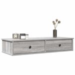 vidaXL Étagère murale avec tiroirs sonoma gris bois d'ingénierie
