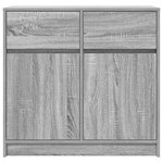 vidaXL Buffet avec tiroir sonoma gris 80x34x76 cm bois d'ingénierie