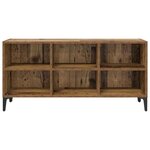 vidaXL Meuble TV en Bois Ancien Bois Ancien Bois d'ingénierie  Métal Moyen