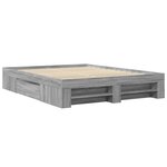 vidaXL Cadre de lit sonoma gris 160x200 cm bois d'ingénierie