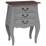 vidaXL Table de chevet bois d'acajou massif 48x35x64 cm