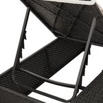 Chill out avec le transat double vidaXL avec toit et rideaux en poly rotin noir