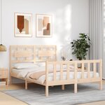 vidaXL Cadre de lit sans matelas bois de pin massif
