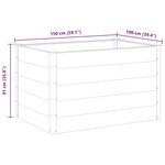 vidaXL Lit surélevé de jardin WPC 150x100x91 cm Gris