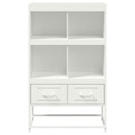 vidaXL Buffet haut blanc 68x39x111 5 cm acier