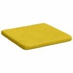 vidaXL Coussins de siège 4 Pièces Jaune 40 x 40 x 3 cm Velours