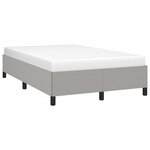 vidaXL Cadre de lit sans matelas gris clair 120x190 cm tissu