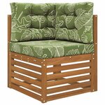 vidaXL Coussin de canapé d'extérieur 3 Pièces Modèle feuille Polyester