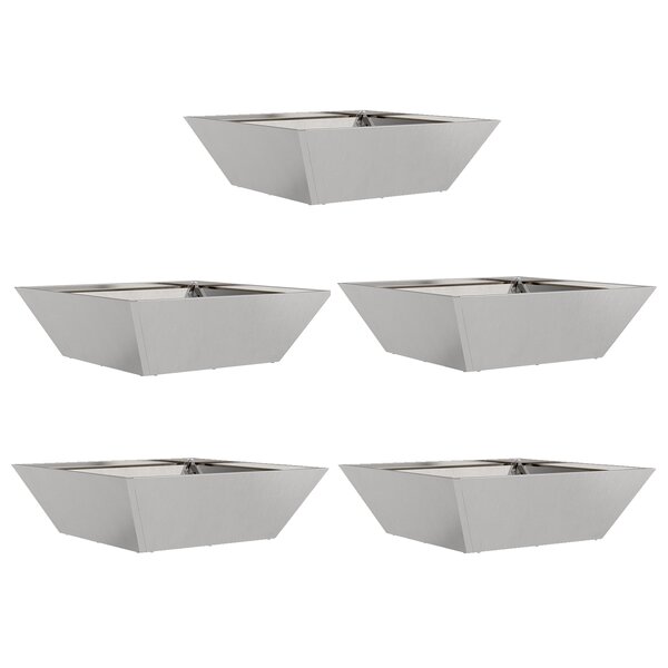 vidaXL Set de jardinières en bol 5 Pièces 50x50x15 cm en inox