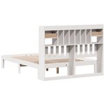 vidaXL Lit bibliothèque sans matelas blanc 140x190 cm bois pin massif