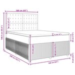 vidaXL Sommier à lattes de lit et matelas Gris foncé 160x200cm Velours