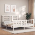 vidaXL Cadre de lit sans matelas blanc 160x200 cm bois de pin massif