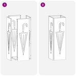 vidaXL Porte-parapluies Jaune moutarde Métal Standard