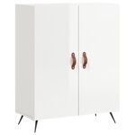 vidaXL Buffet Blanc brillant 69 5x34x90 cm Bois d'ingénierie