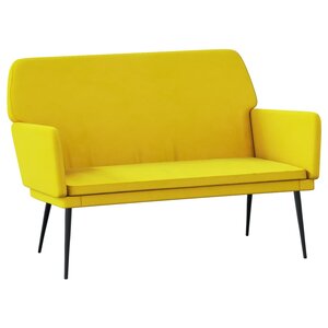 Banc banquette 108 x 79 x 79 cm velours jaune 02_0010623
