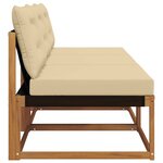 vidaXL 3 Pièce Sofa de milieu extérieur Bois d'Acacia Massif Naturel