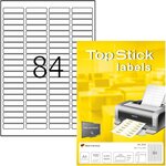 Boite 8400 Etiquettes Universelles 46 x 11 1 mm Blanc TOP STICK