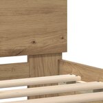 Cadre de lit vidaXL avec lumières LED Chêne Artisan 100x200 cm