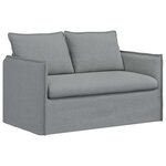 vidaXL Canapé 2 Pièces Gris clair 136 x 82 x 85 cm tissu