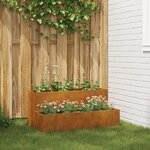 vidaXL jardinière 2 niveaux 100x60x45 cm en acier résistant aux intempéries