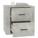 vidaXL Table de chevet Gris béton 50x39x47 cm