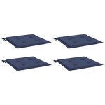 vidaXL Coussins de palette lot de 4 bleu marine 50x50x4cm tissu oxford