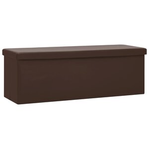 vidaXL Banc de rangement pliable Marron PVC