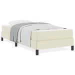 vidaXL Lit avec matelas Crème 100 x 200 cm Faux cuir