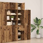 vidaXL Armoire de rangement 2 Pièces Bois ancien 30 x 42 5 x 225 cm