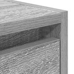vidaXL Table de chevet murale sonoma gris 38x34x40 cm