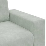vidaXL Canapé causeuse gris clair 120 cm velours