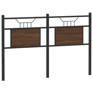 vidaXL Tête de lit chêne marron 137 cm bois d'ingénierie et acier
