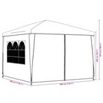 vidaXL Tente de réception 3 x 3 m Anthracite