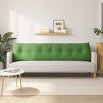 vidaXL Coussin de Dos Vert clair 200 x 24 x 50 cm Velours