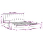 vidaXL Cadre de lit sans matelas crème 180x200 cm tissu