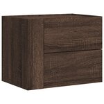 vidaXL Tables de chevet murales 2 Pièces chêne marron 45x30x35 cm