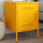 vidaXL Table de chevet jaune moutarde 36x39x50 5 cm acier