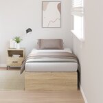 Cadre de lit de rangement vidaXL en chêne Sonoma 100x200 cm