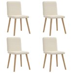 vidaXL Chaises à manger lot de 4 Lin