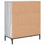 vidaXL Buffet Sonoma gris 69 5 x 33 x 82 cm Bois d'ingénierie