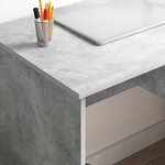vidaXL Bureau Gris béton 90 x 49.5 x 75 cm Bois d'ingénierie