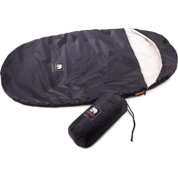 Deryan sac de couchage enfant 2 en 1 125x67x2 5 cm noir
