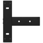vidaXL Pieds de table console en T  2 pièces  noir  38 x 25 x (72-73) cm  acier