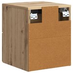 vidaXL Cabinet de chevet mural Chêne artisanal 33 x 34 5 x 40 cm